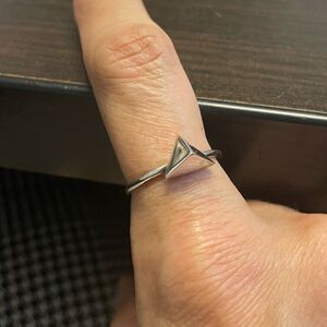 925 silver pyramid adjustable ring